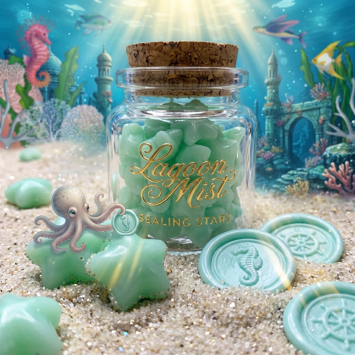 Lagoon Mist Sealing Stars – Wax Sealing Beads