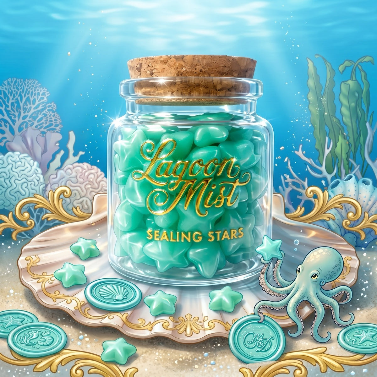 Lagoon Mist Sealing Stars – Wax Sealing Beads