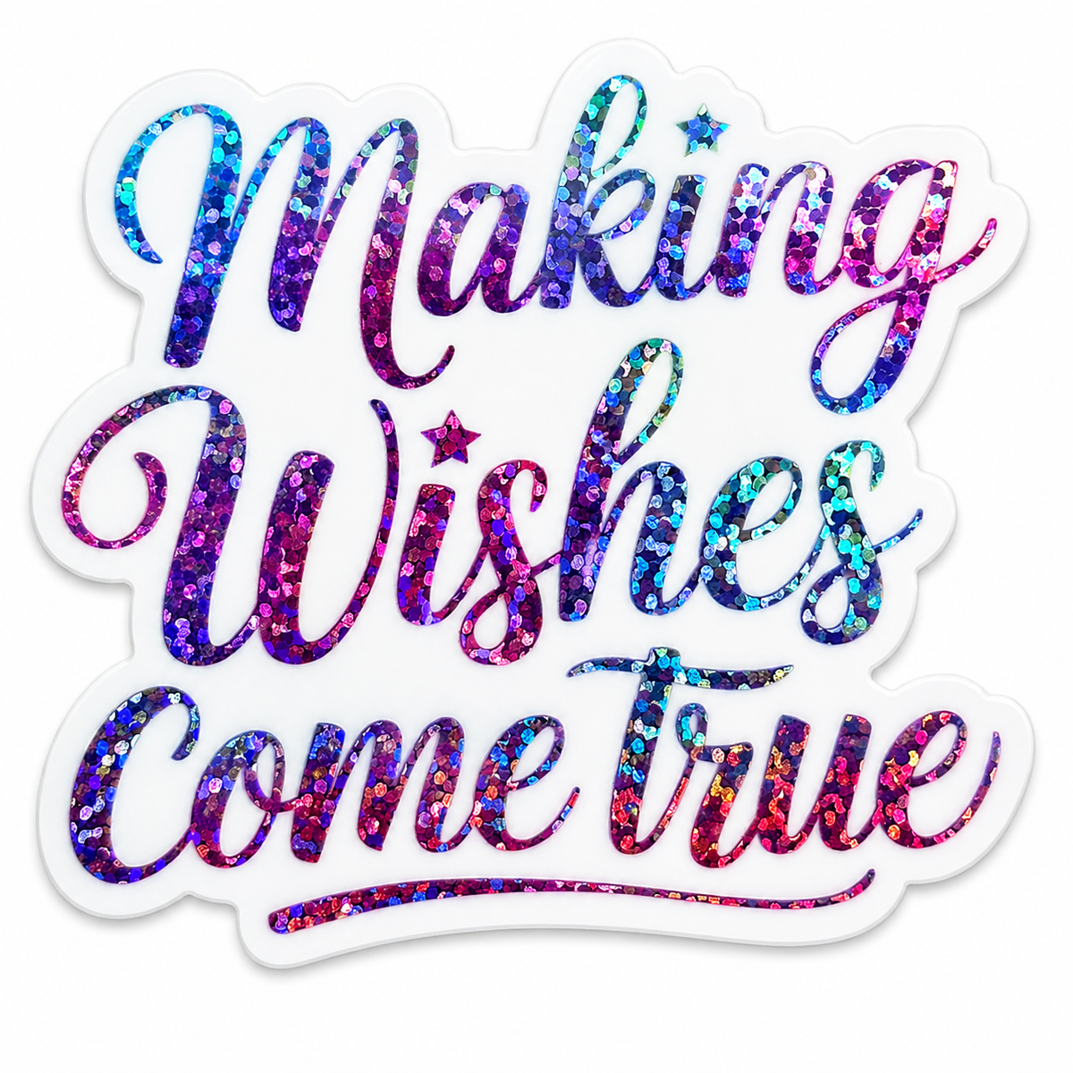 “Making Wishes Come True” Sparkling Paper Charm