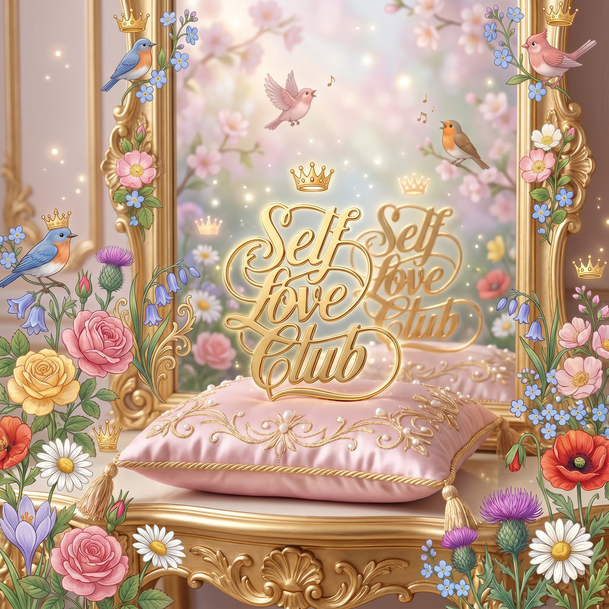 Self Love Club Gold Enamel Pin