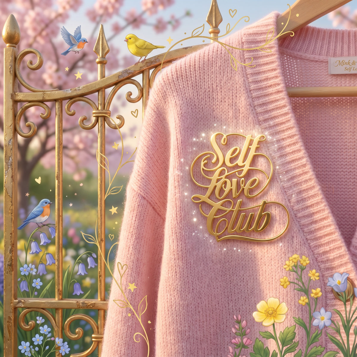 Self Love Club Gold Enamel Pin
