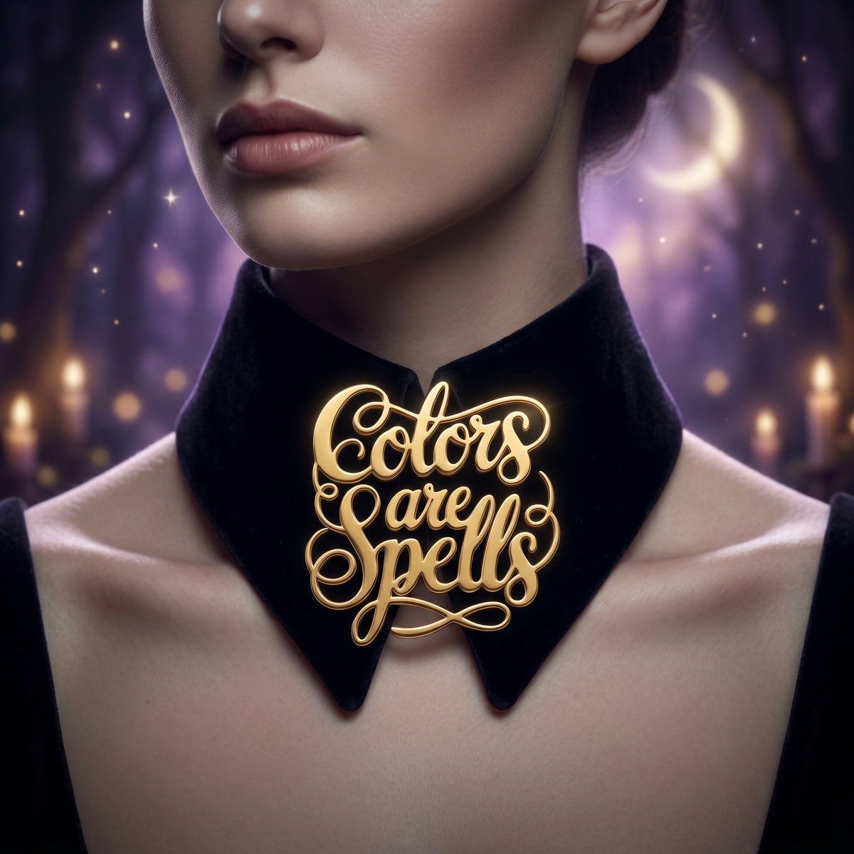 Colors are Spells Gold Enamel Pin
