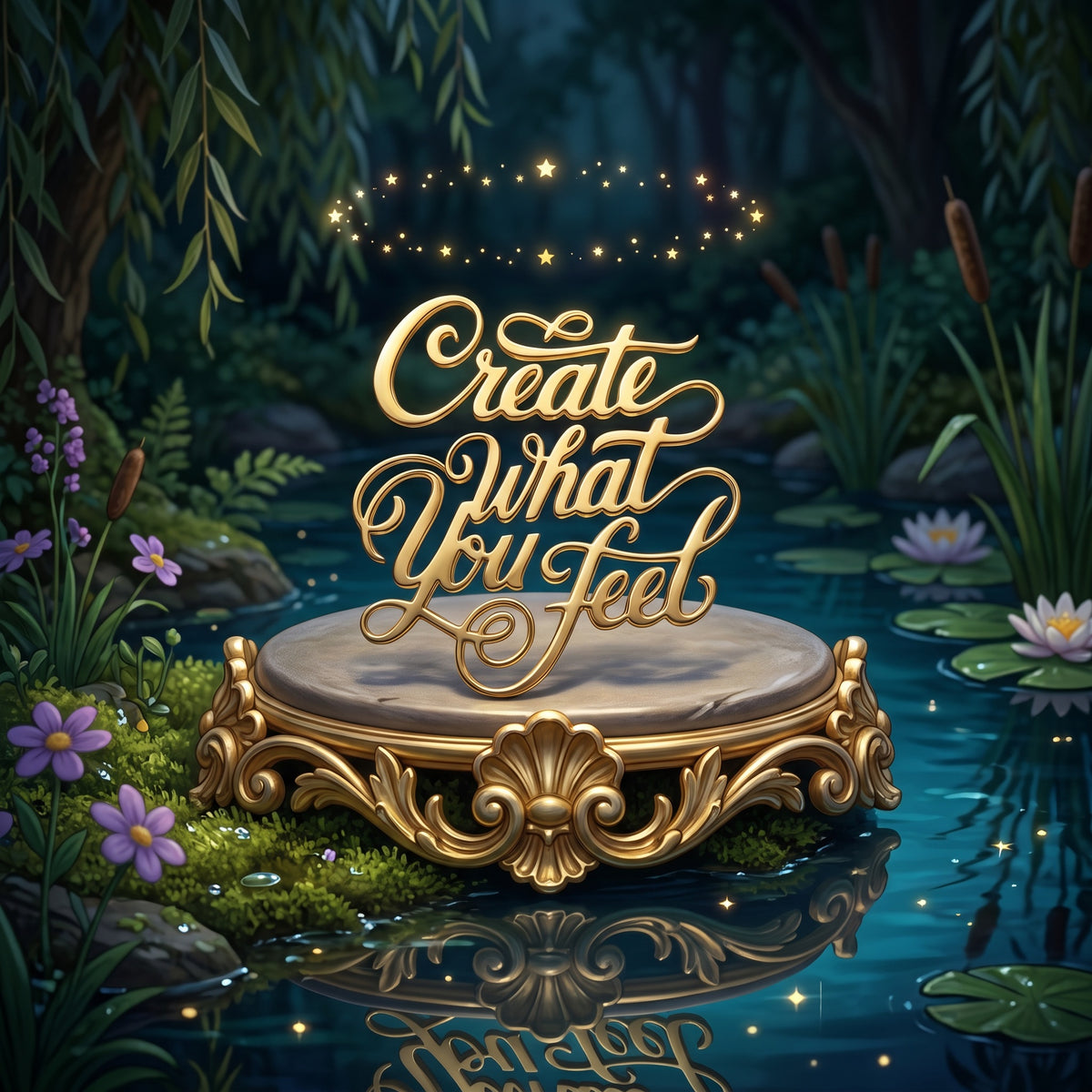 Create What You Feel Gold Enamel Pin