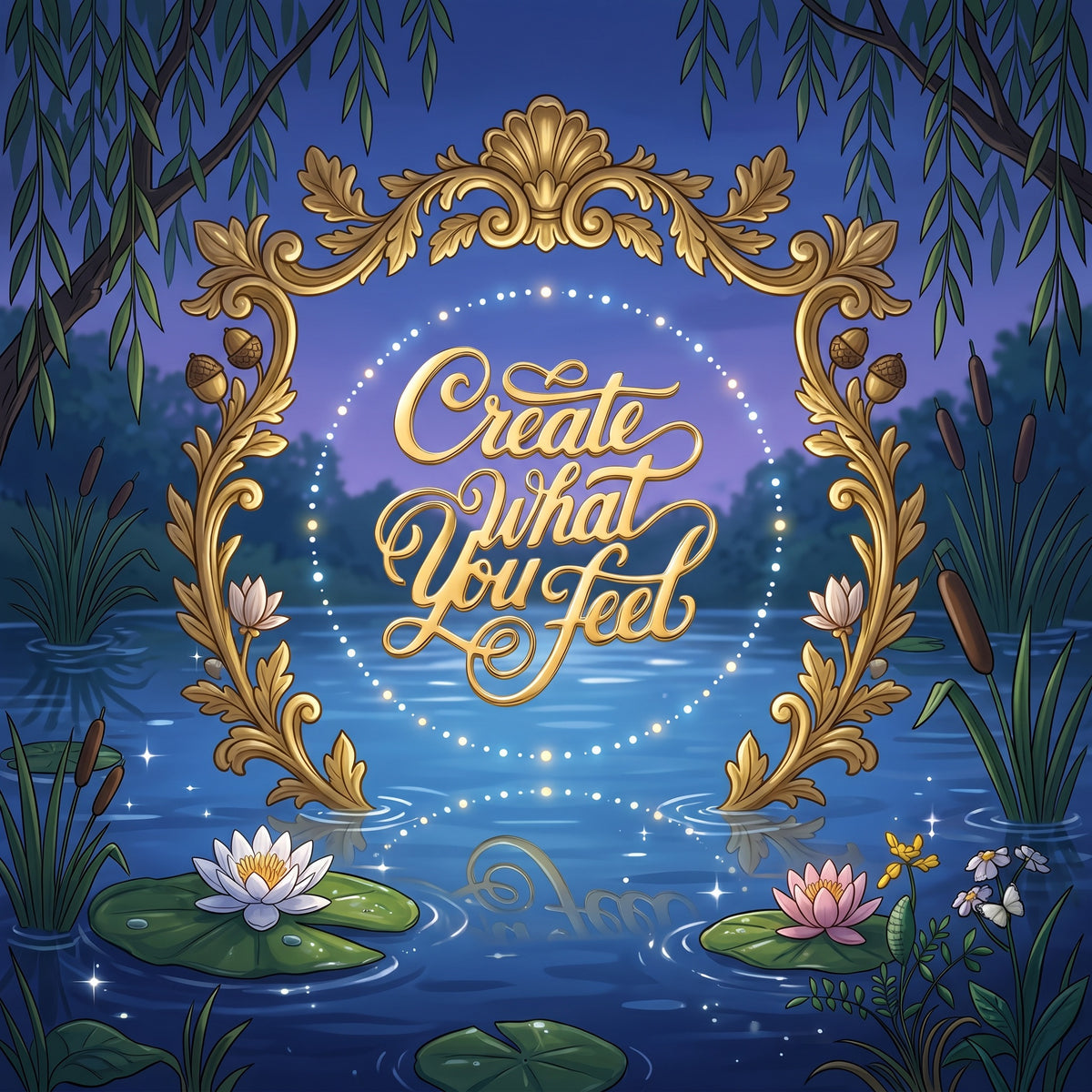 Create What You Feel Gold Enamel Pin