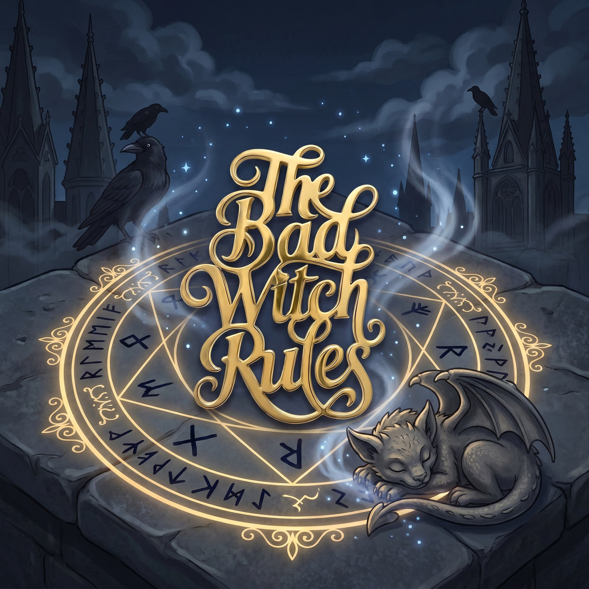 The Bad Witch Rules Gold Enamel Pin