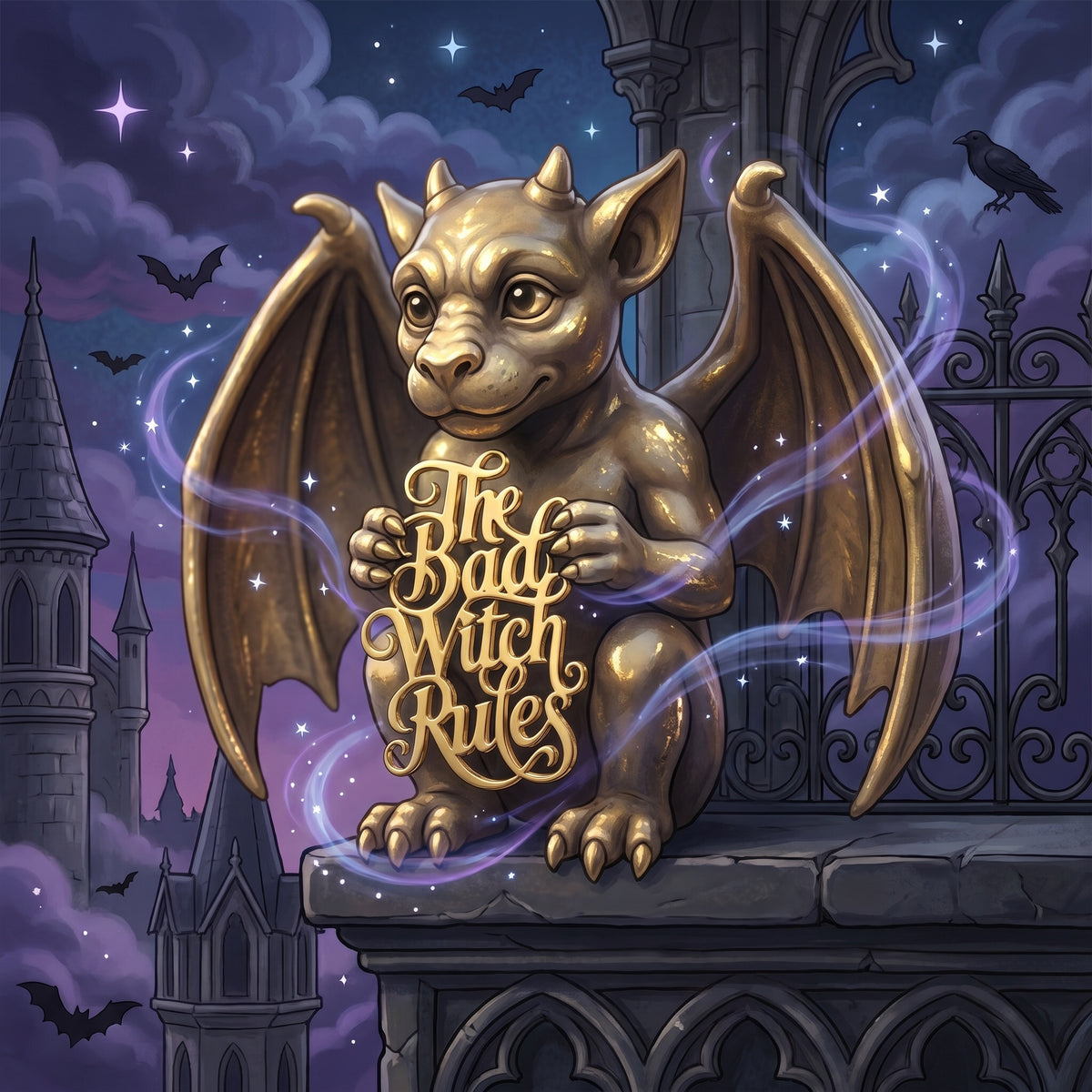 The Bad Witch Rules Gold Enamel Pin