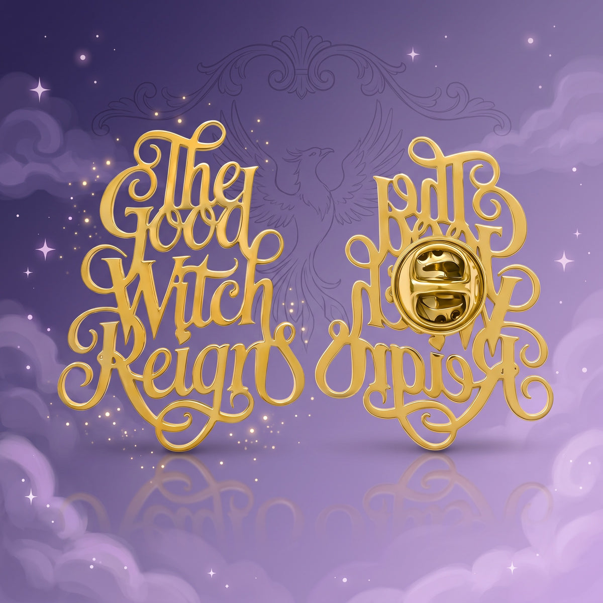 The Good Witch Reigns Gold Enamel Pin
