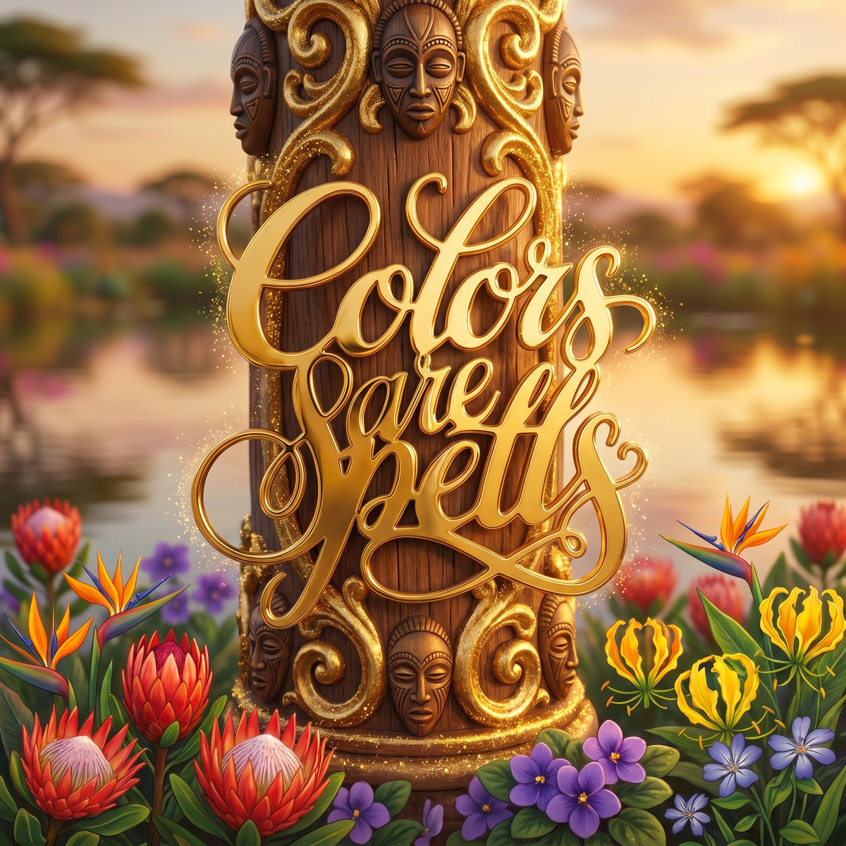 Colors are Spells Gold Enamel Pin