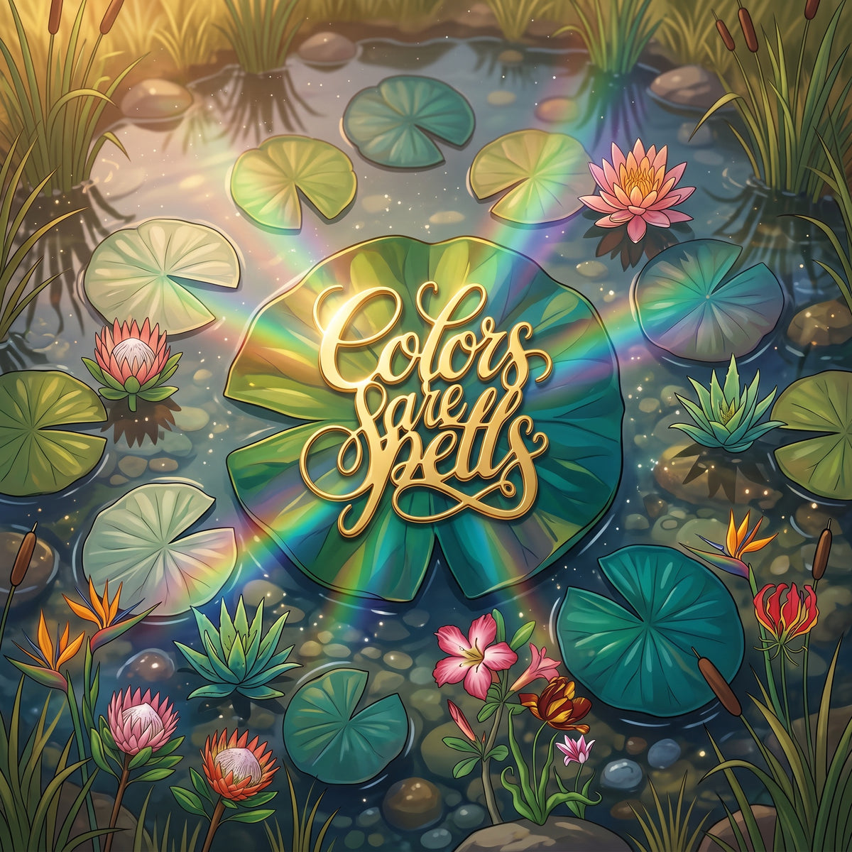 Colors are Spells Gold Enamel Pin