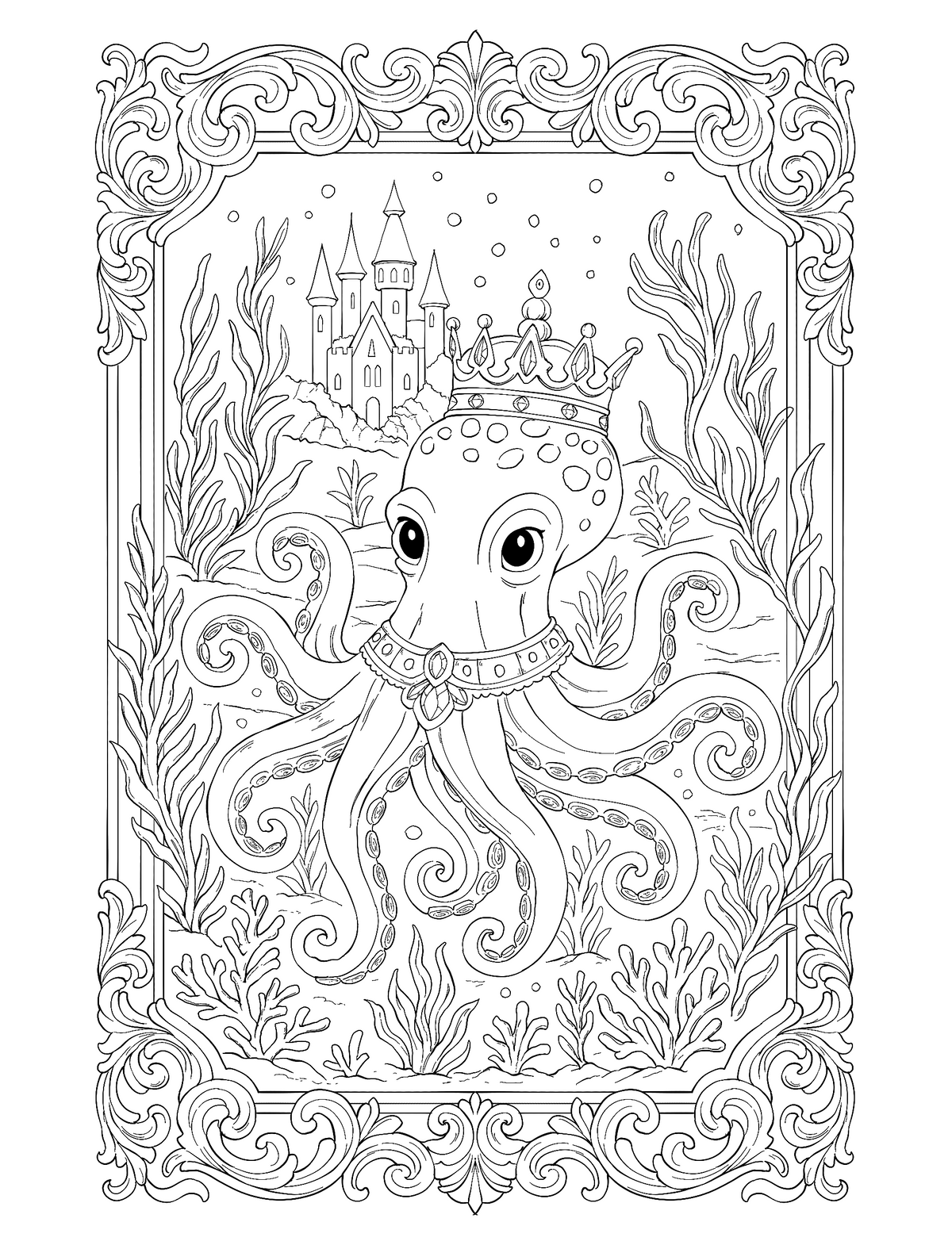 The Tentacle Empress – Hand-Drawn Line Art