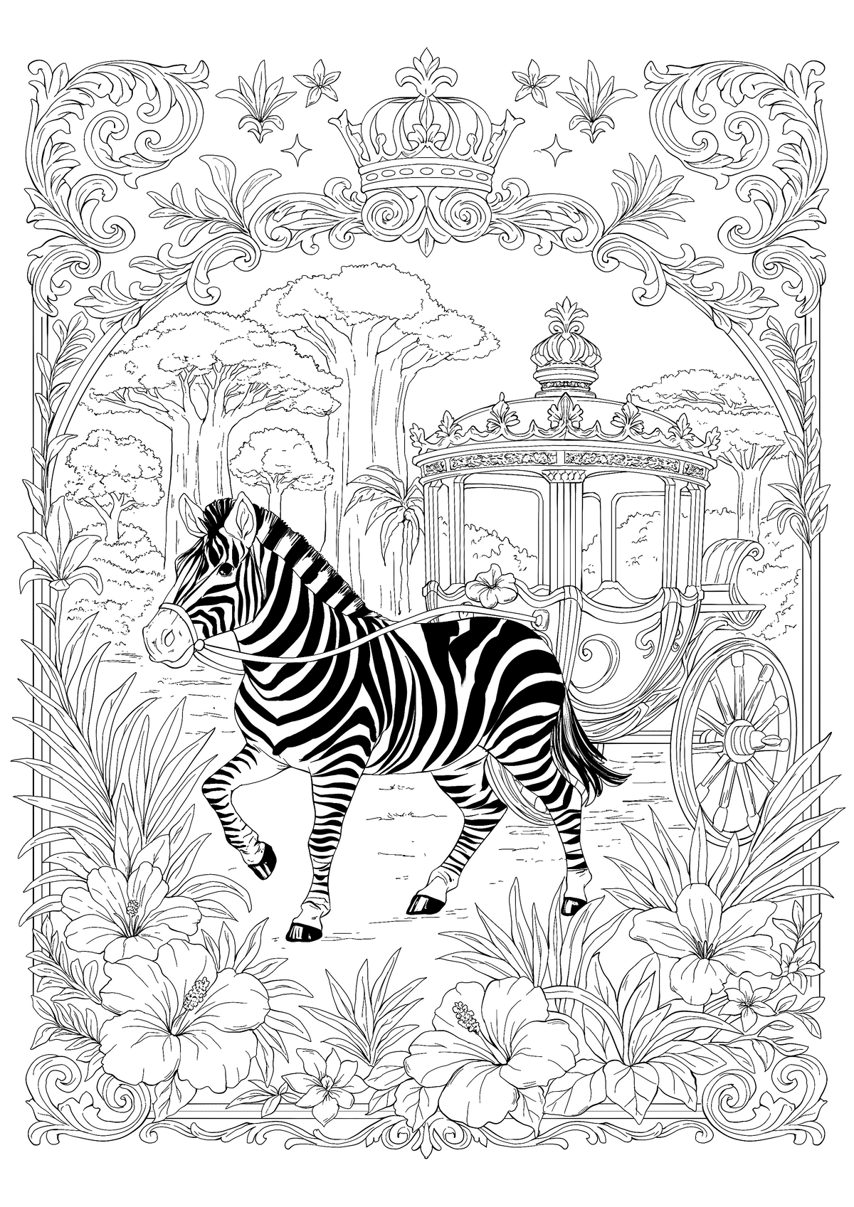 The Royal Stripes – Hand-Drawn Line Art