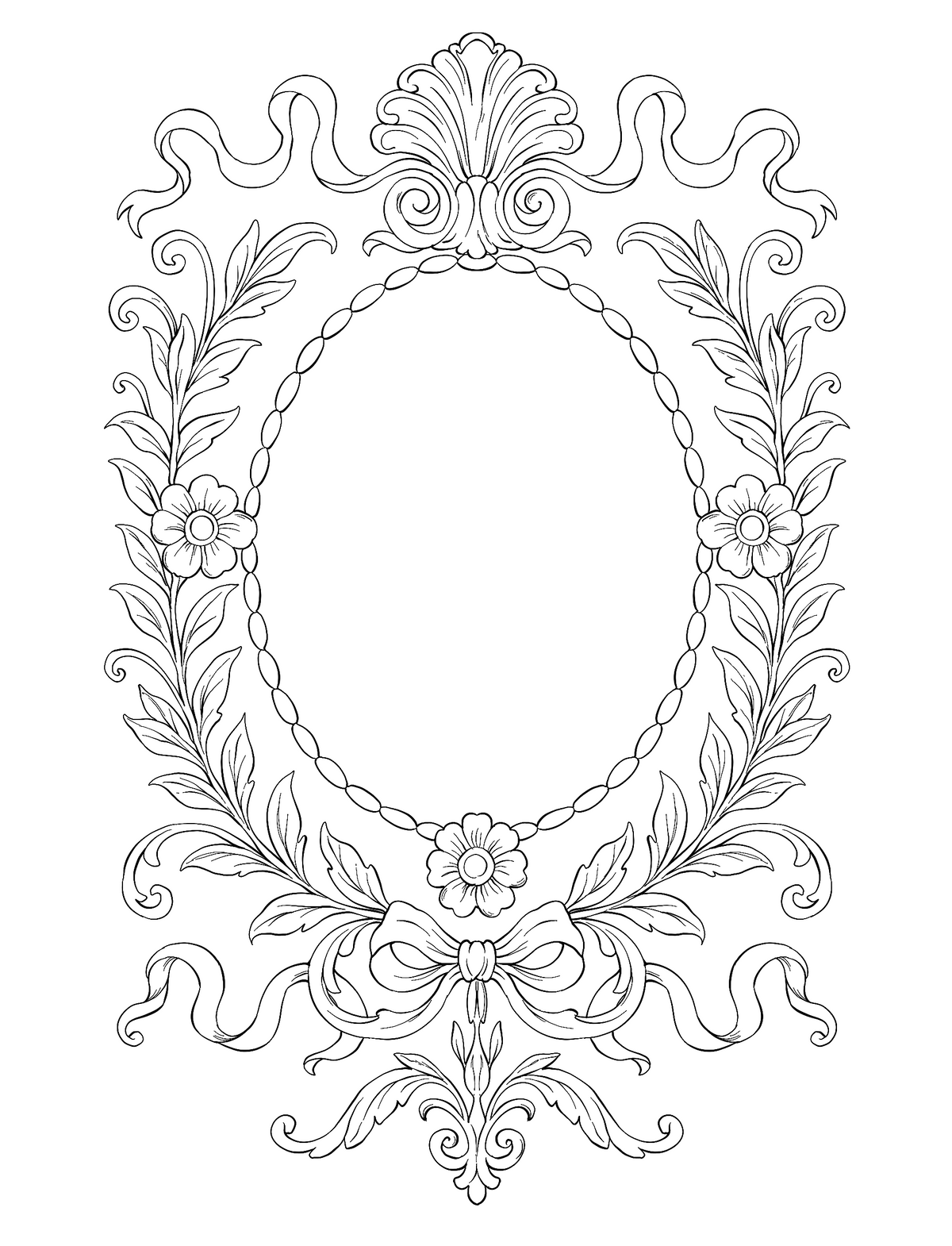 L’Ovale Enchanté – Hand-Drawn Line Art