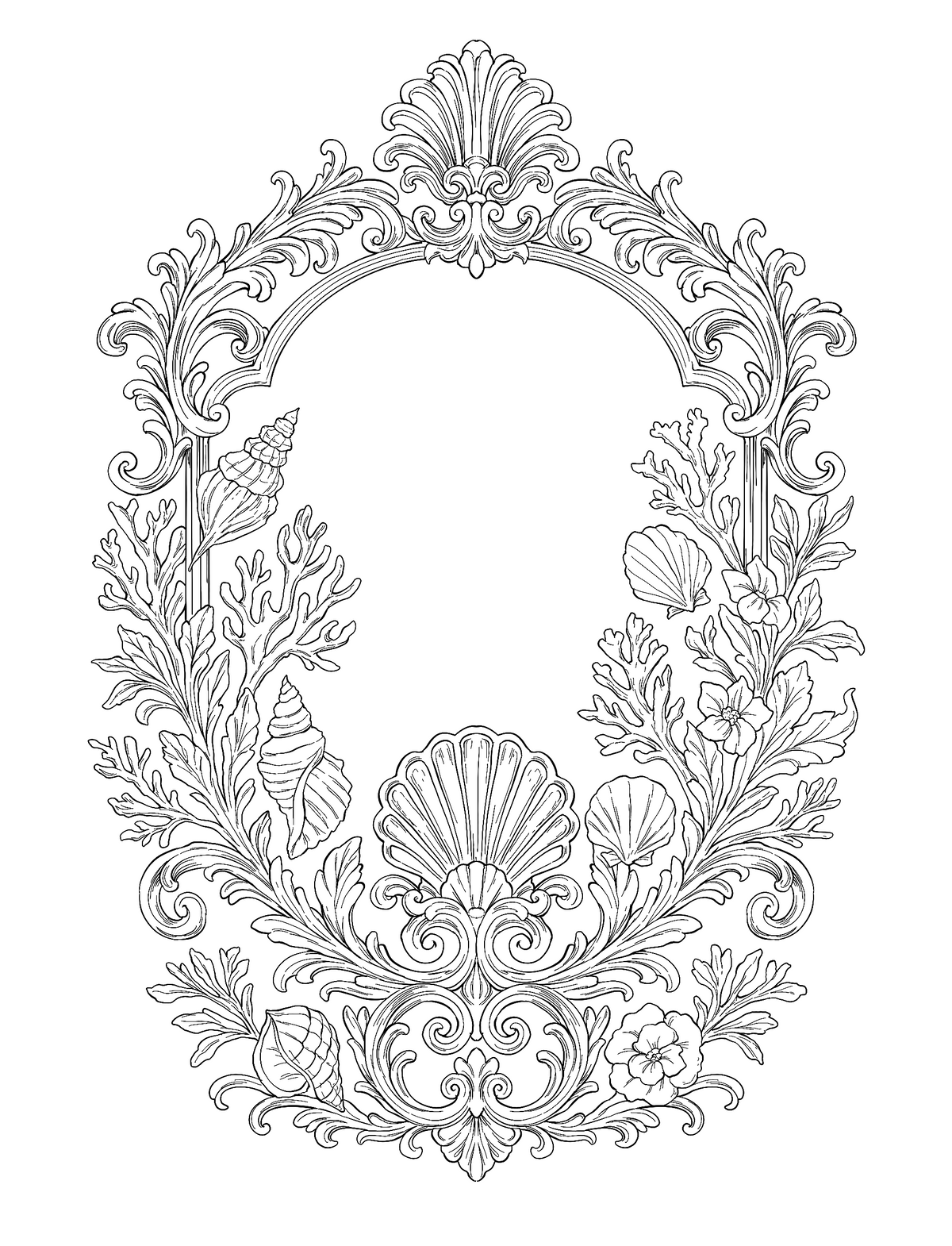 The Neptune Mirror – Hand-Drawn Line Art