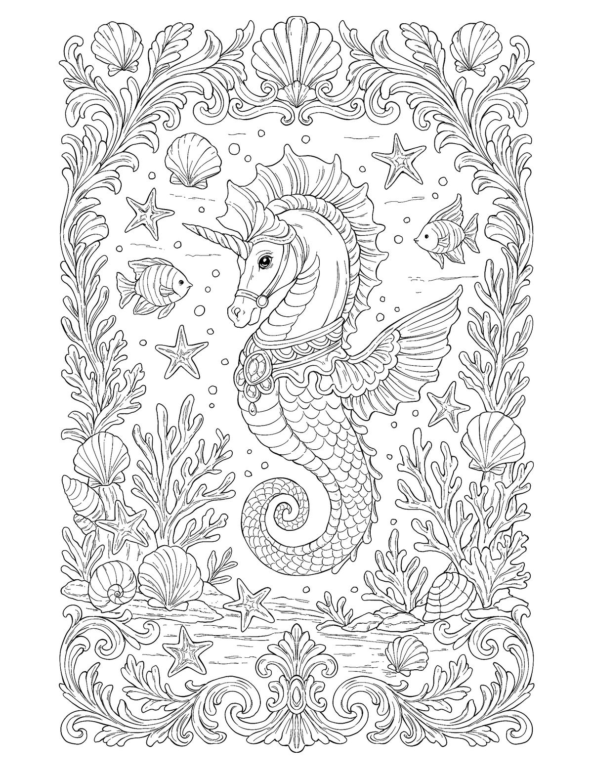 The Oceanic Dreamer – Hand-Drawn Line Art