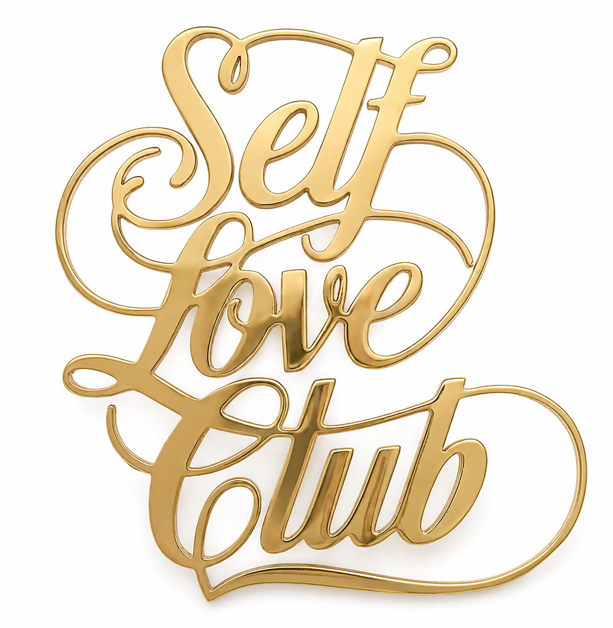 Self Love Club Gold Enamel Pin