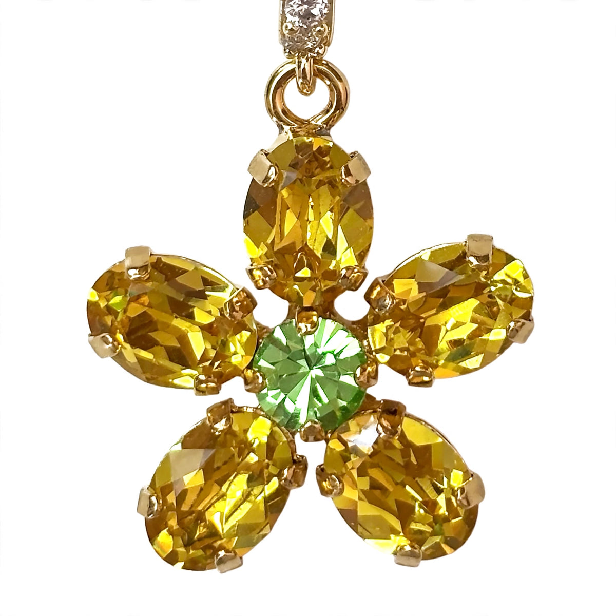 The Pendant of Splendour Fluette citrine peridot Swarovski — Mink & Davernay