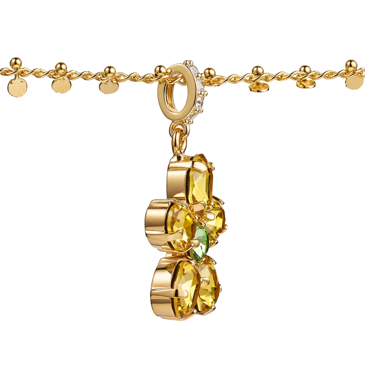 The Pendant of Splendour Fluette gold flower necklace — Mink & Davernay