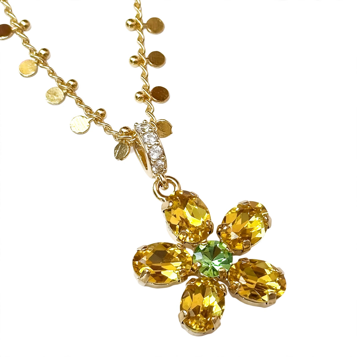 The Pendant of Splendour Fluette pendant side view — Mink & Davernay