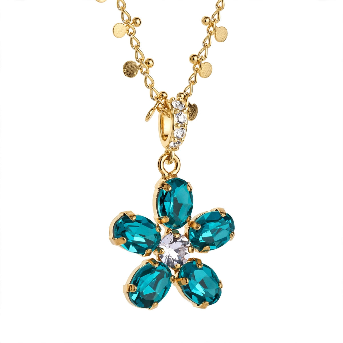 The Pendant of Reverie Fluette blue zircon Swarovski — Mink & Davernay