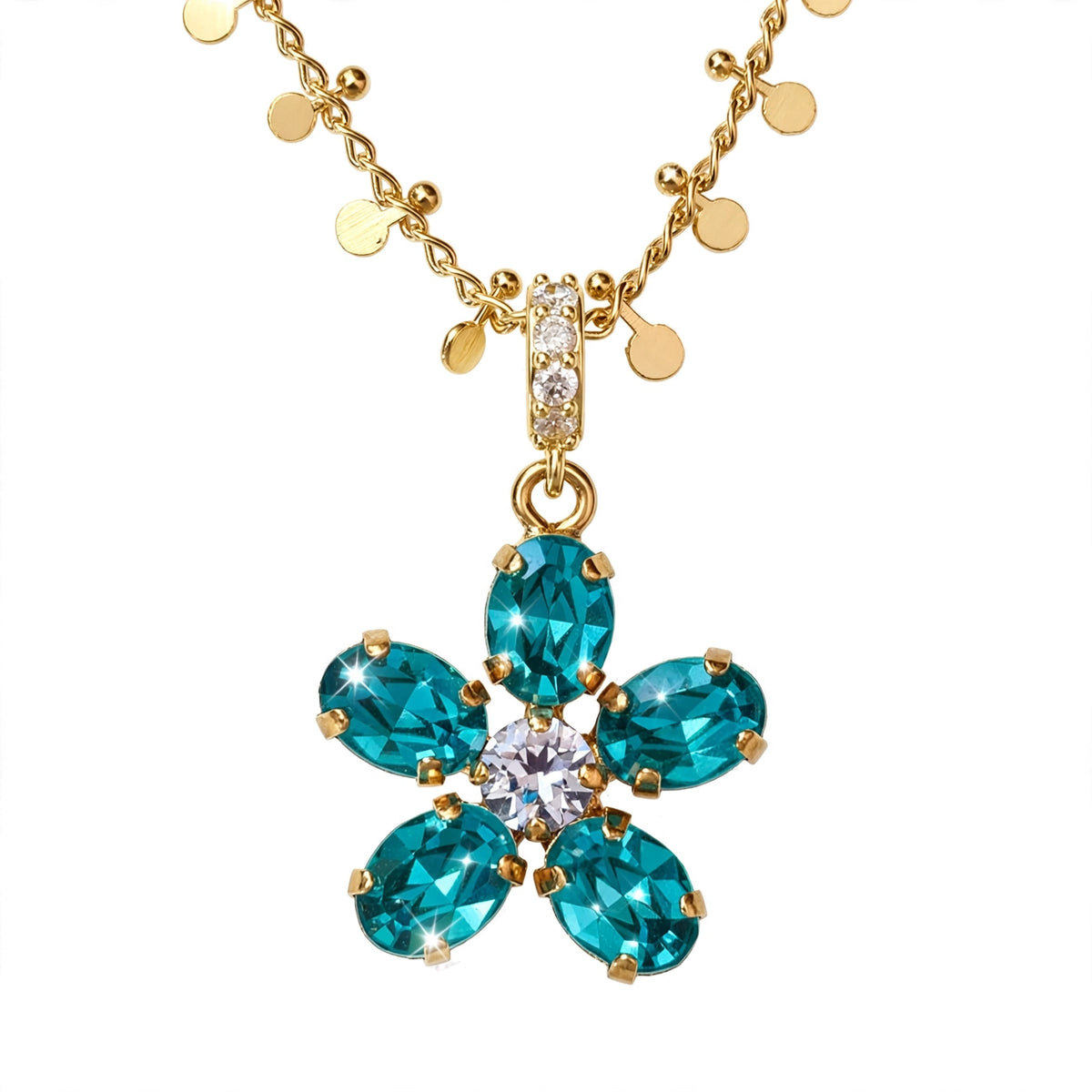 The Pendant of Reverie Fluette teal pendant macro — Mink & Davernay
